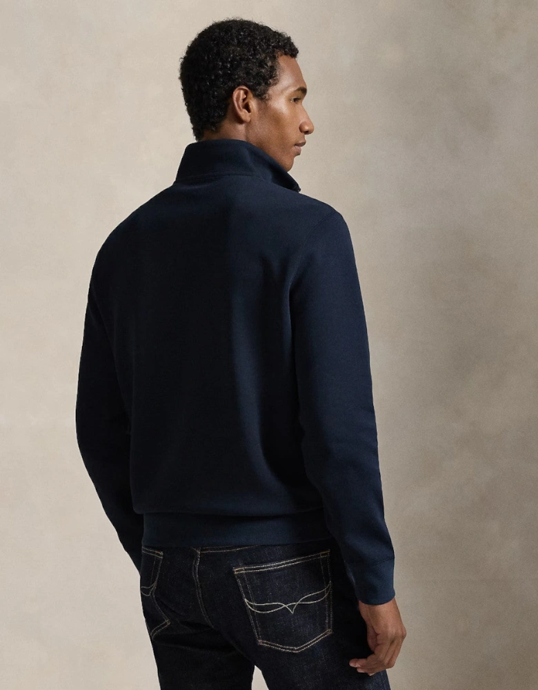 Polo Ralph Lauren Double Knit Quarter Zip Sweatshirt A1-26 002 Aviator Navy