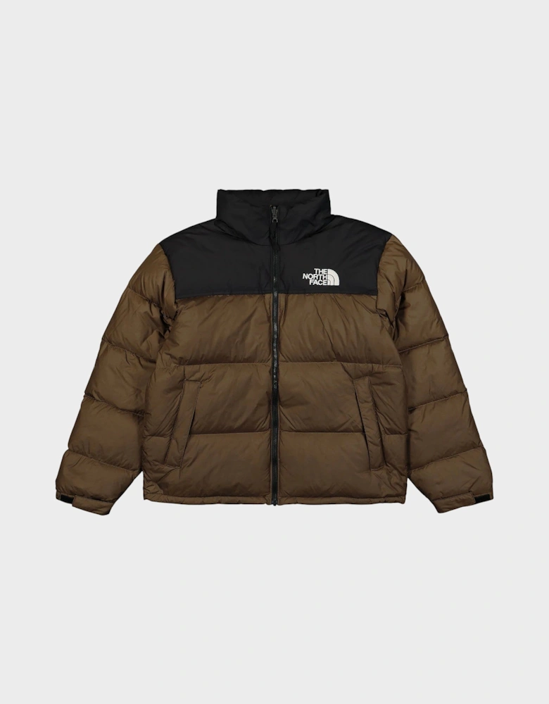 1996 Retro Nuptse Jacket Smokey Brown TNF Black