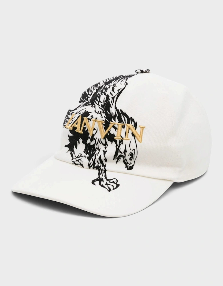 Lanvin Eagle Baseball Cap White