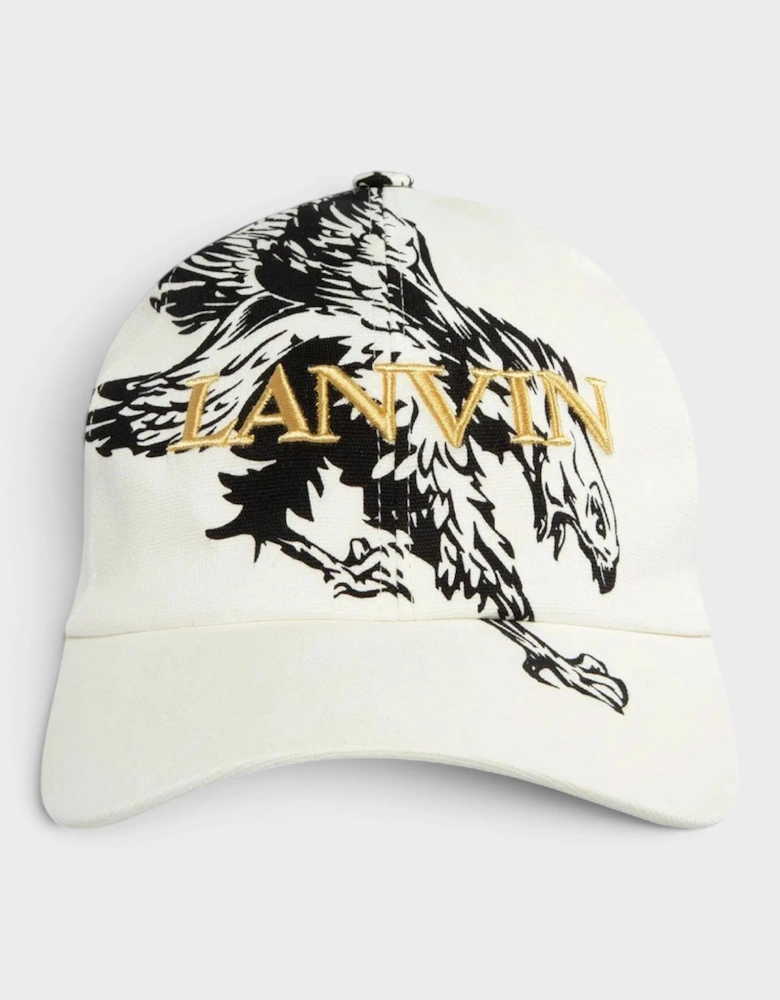 Lanvin Eagle Baseball Cap White