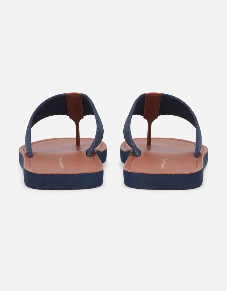 Tommy Hilfiger HILFIGER LEATHER Mens Flip-flops Desert Sky