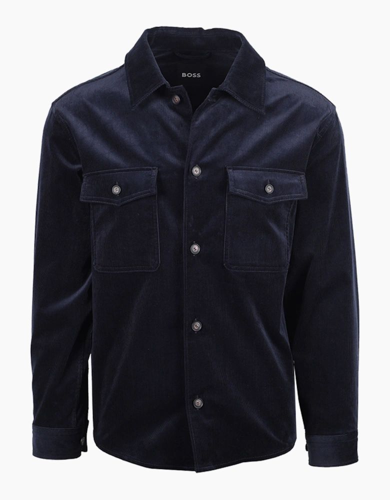 Boss Black BOSS C CARPER CORDUROY OVERSHIRT DARK BLUE