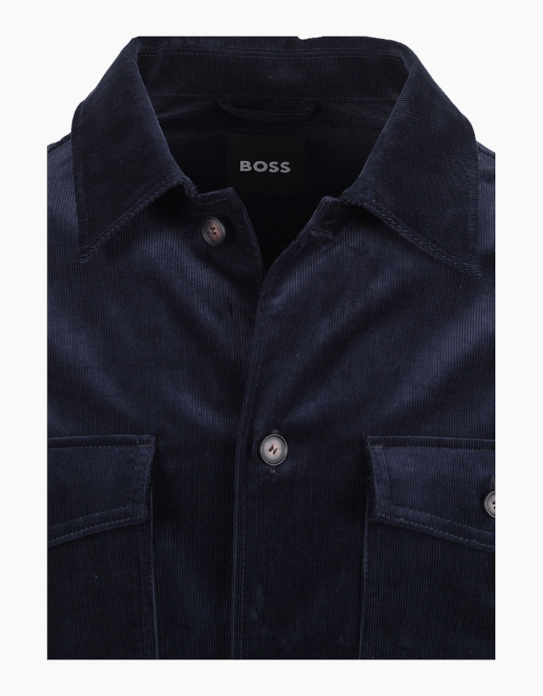 Boss Black BOSS C CARPER CORDUROY OVERSHIRT DARK BLUE