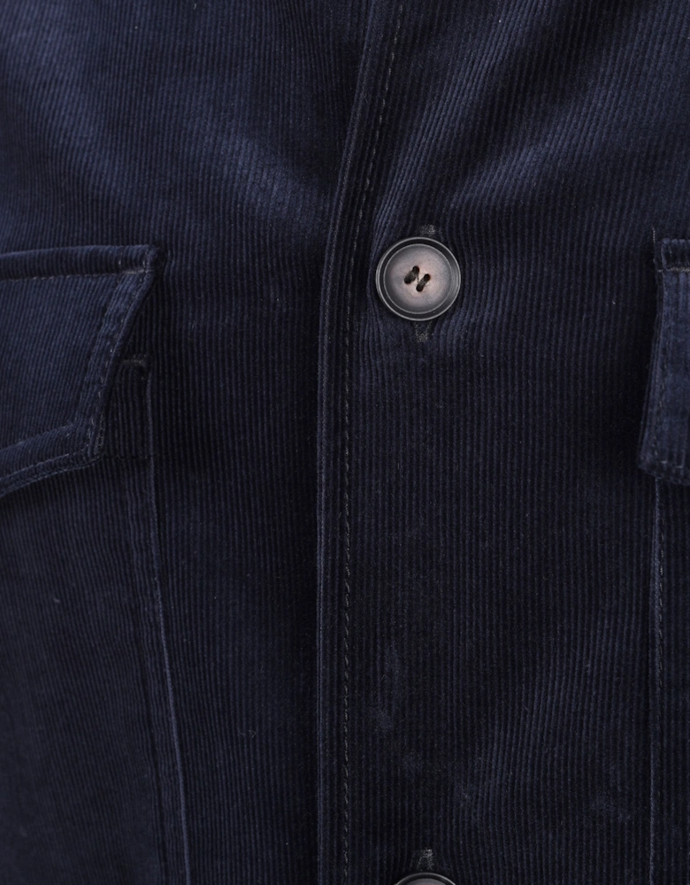 Boss Black BOSS C CARPER CORDUROY OVERSHIRT DARK BLUE