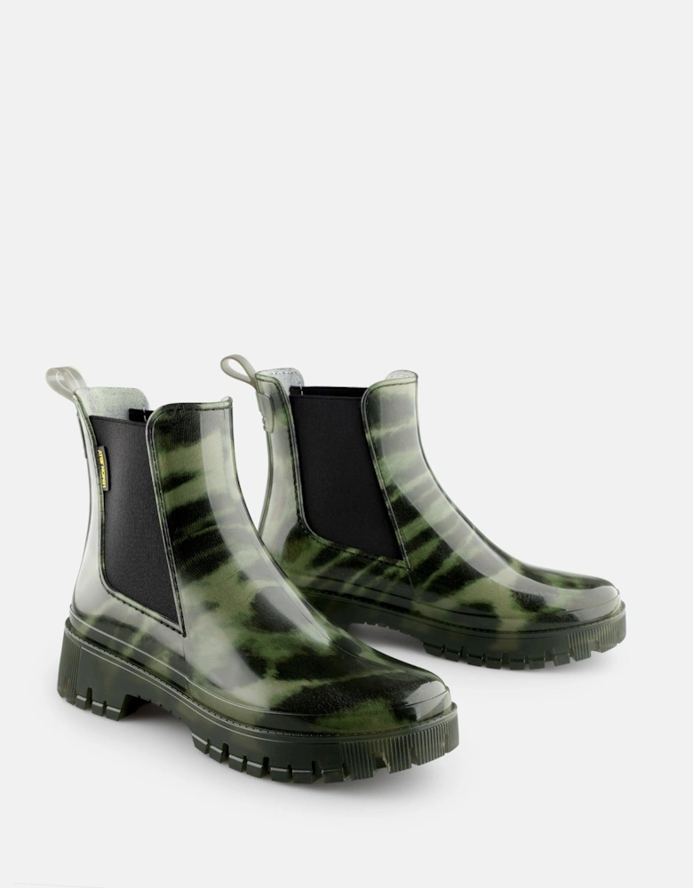 LEMON JELLY - ZURI LEOPARD SHORT WELLIES-GREEN