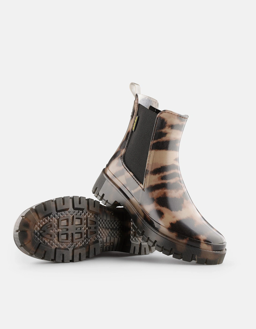 LEMON JELLY - ZURI LEOPARD SHORT WELLIES-BROWN