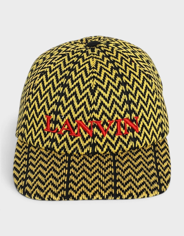 Lanvin Curb Baseball Cap Black Yellow