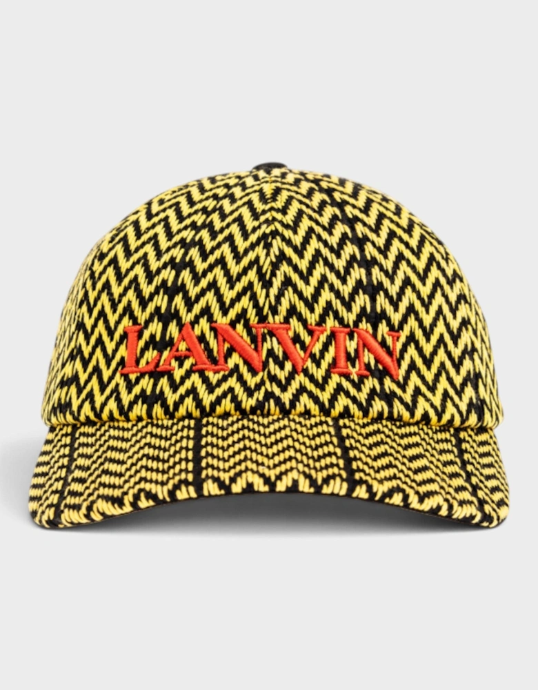 Lanvin Curb Baseball Cap Black Yellow