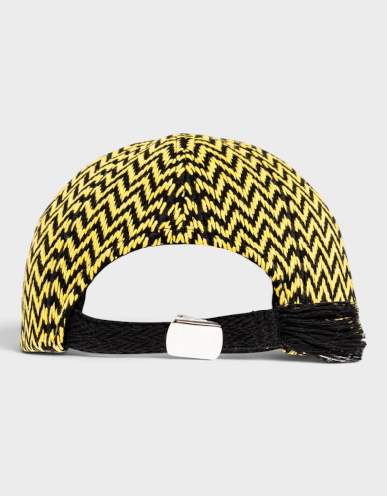 Lanvin Curb Baseball Cap Black Yellow