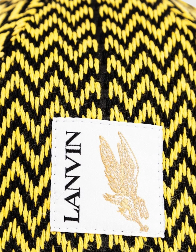 Lanvin Curb Baseball Cap Black Yellow