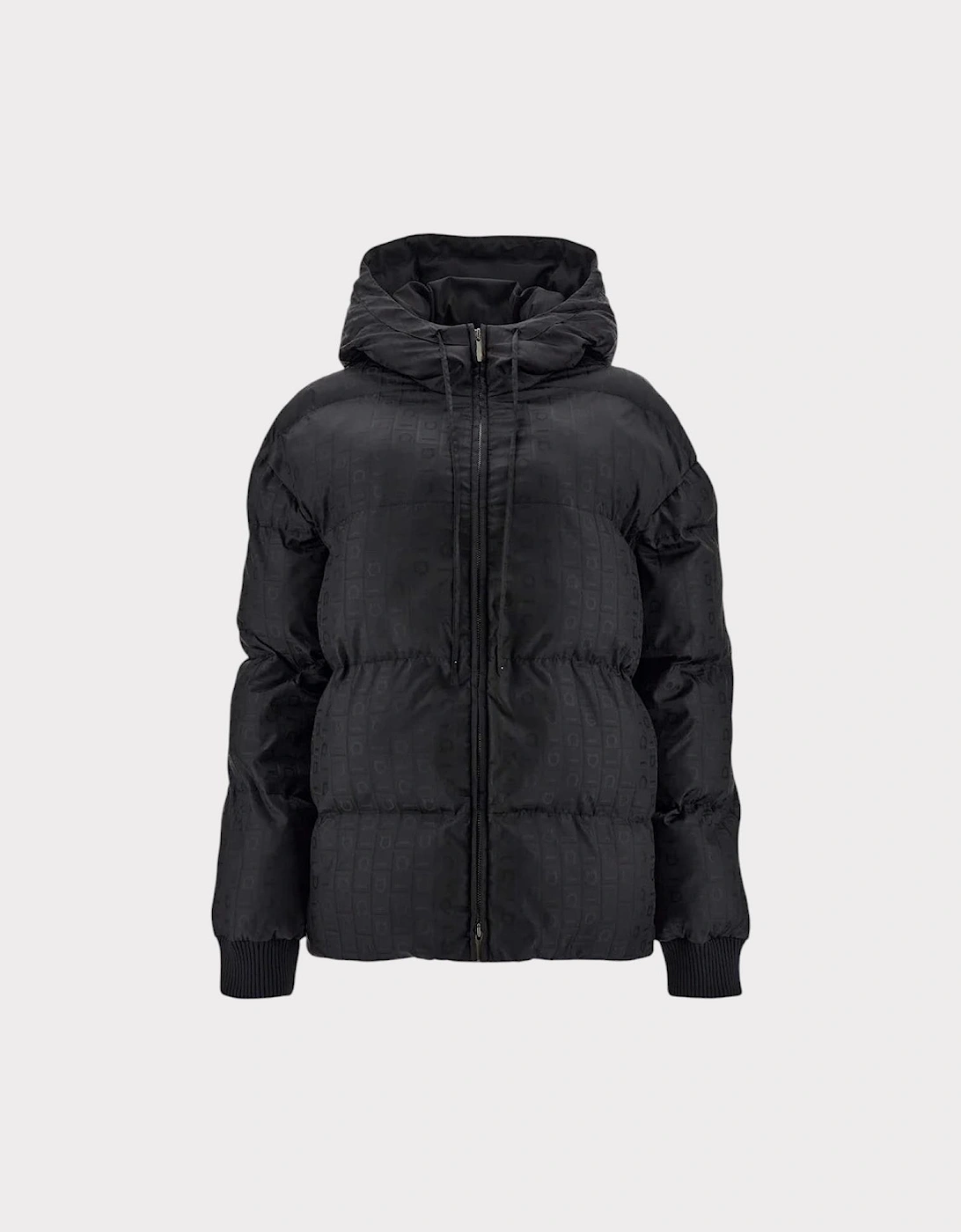 Monogram Jacquard Padded Jacket Black