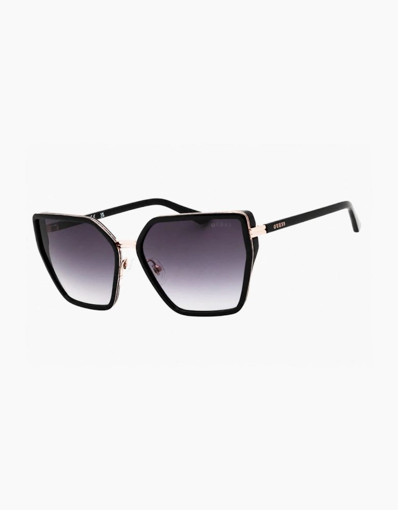 Guess Shiny Black Cat Eye Sunglasses