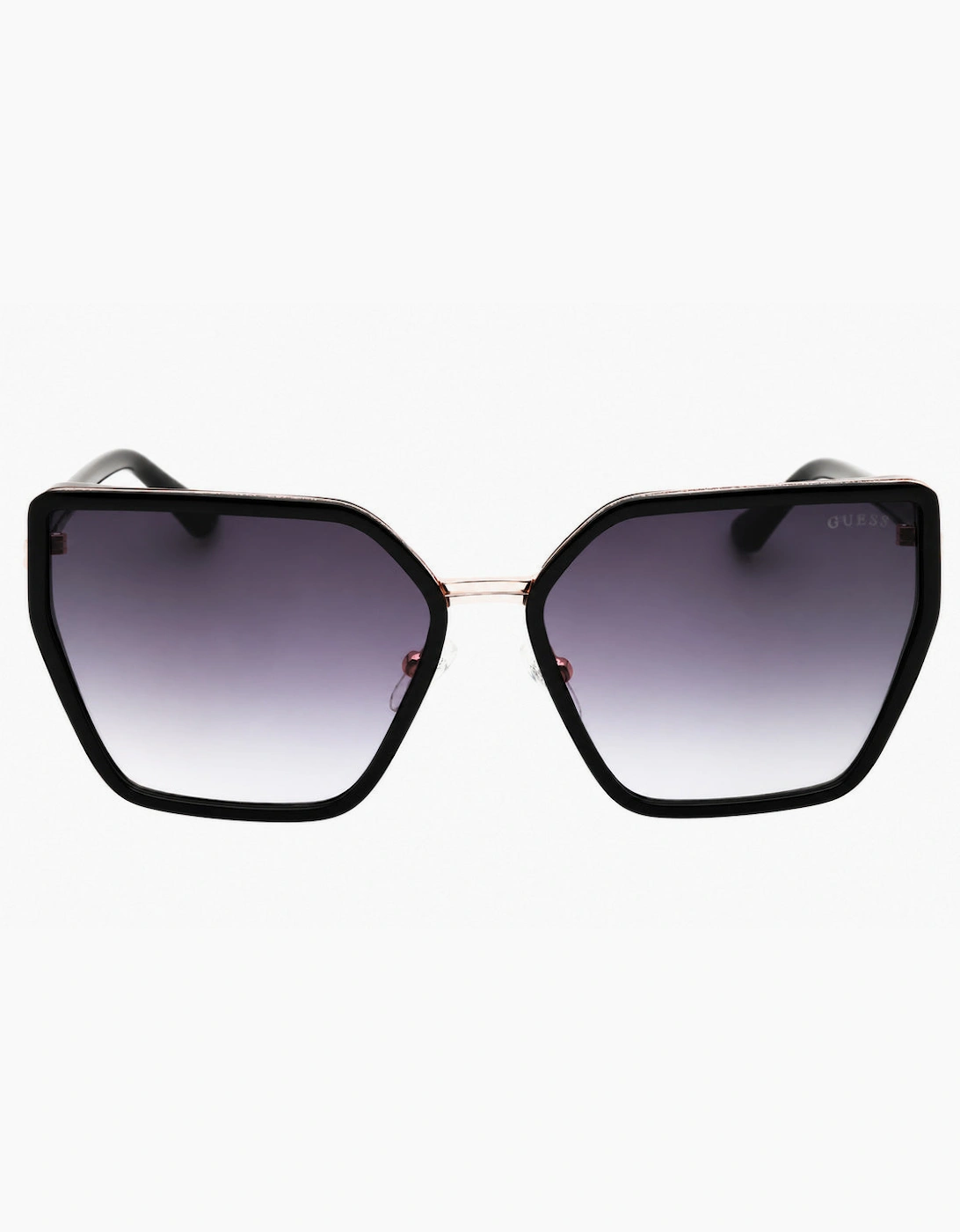 Guess Shiny Black Cat Eye Sunglasses