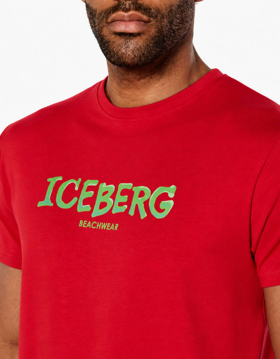 Iceberg Bold Logo Red T-Shirt