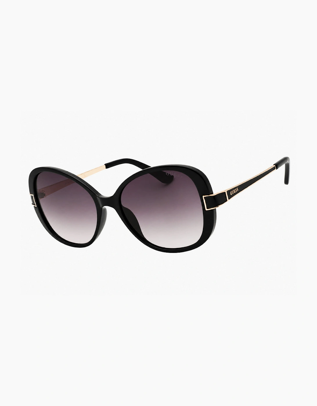 Guess Factory Shiny Black Butterfly Sunglasses