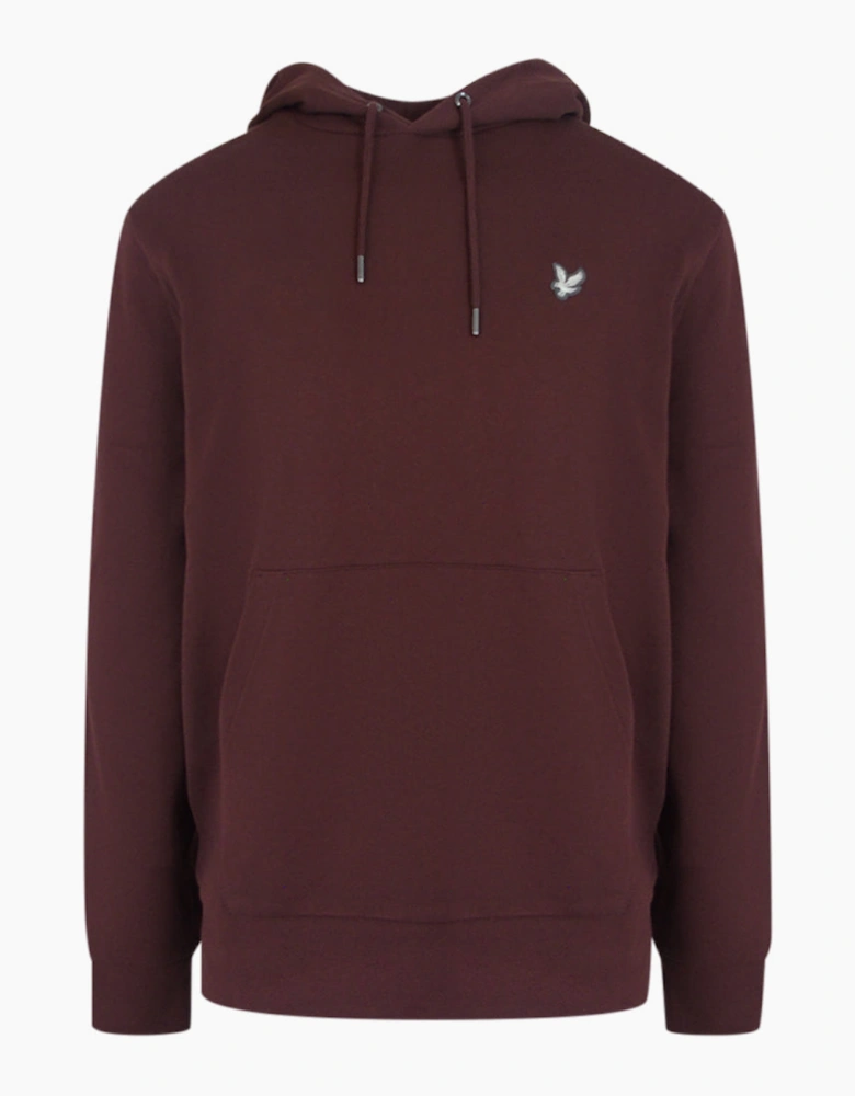 Lyle & Scott Diagonal Weave French Terry Burgundy Hoodie