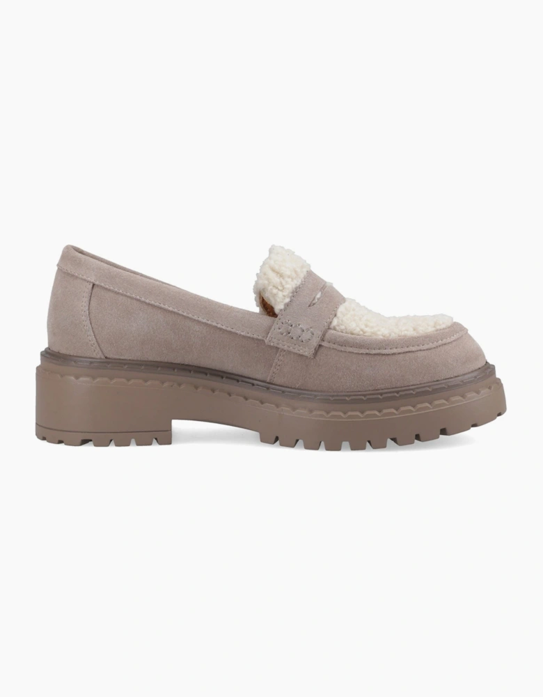 Hush Puppies Odessa Leather Women's TAUPE Loafers