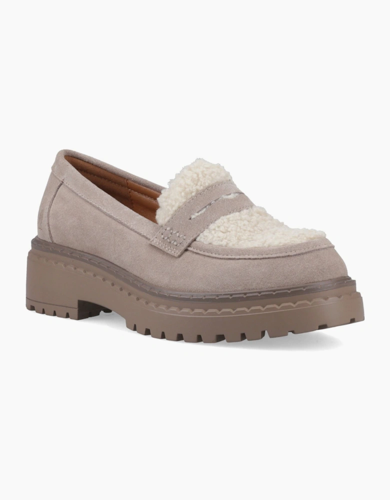 Hush Puppies Odessa Leather Women's TAUPE Loafers