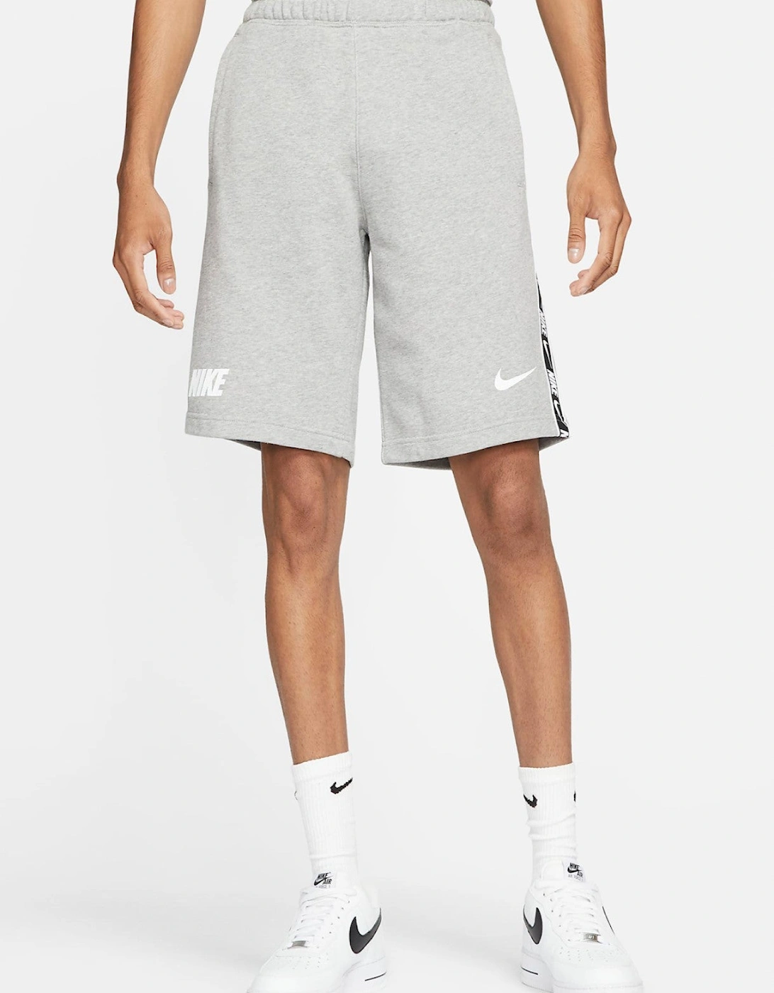 Nike Mens NSW Repeat Fleece Shorts in Grey