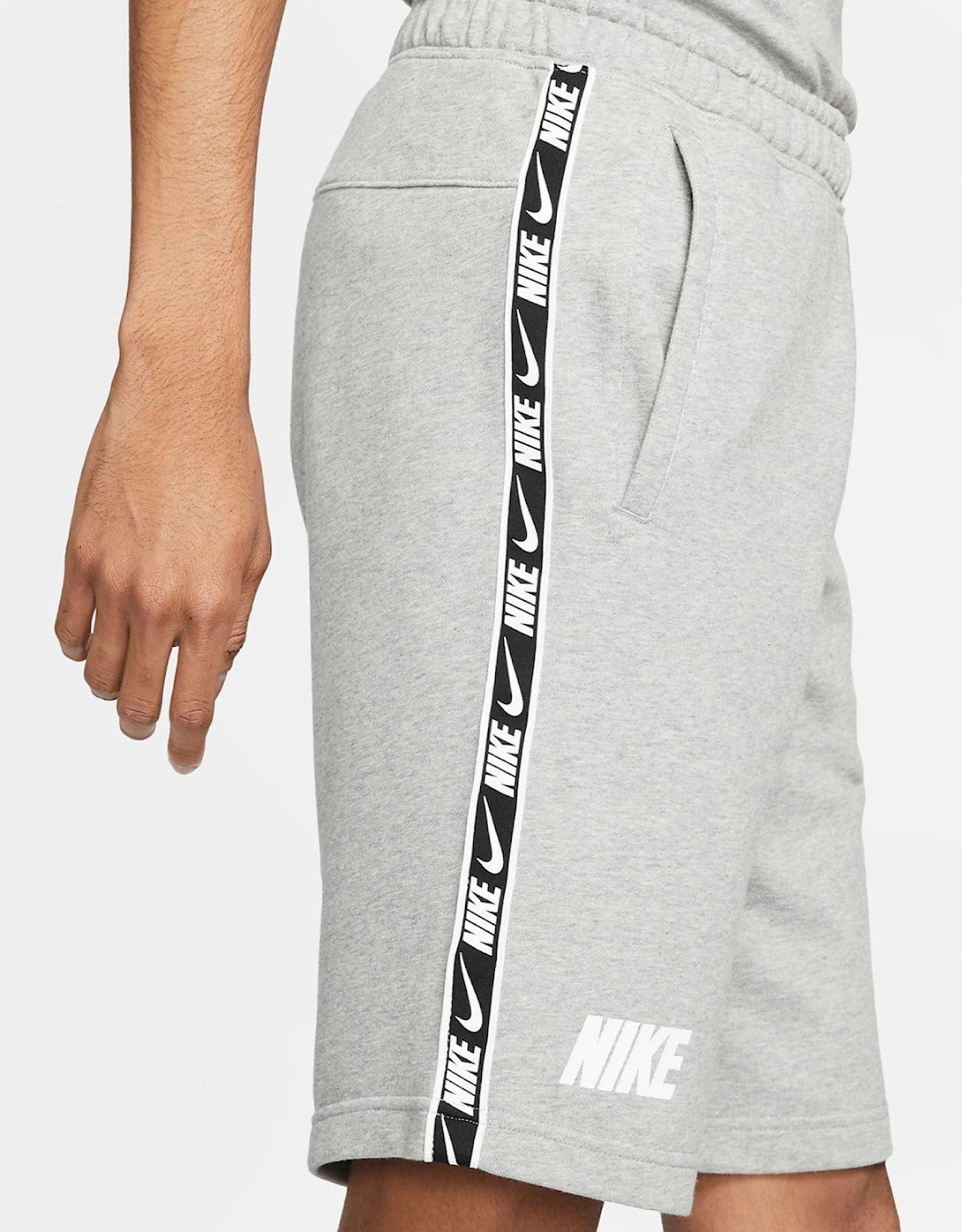 Nike Mens NSW Repeat Fleece Shorts in Grey