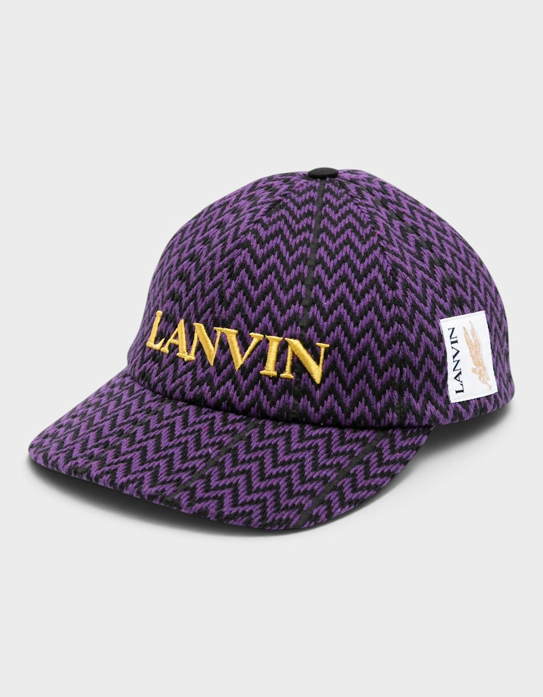 Lanvin Curb Baseball Cap Black Purple
