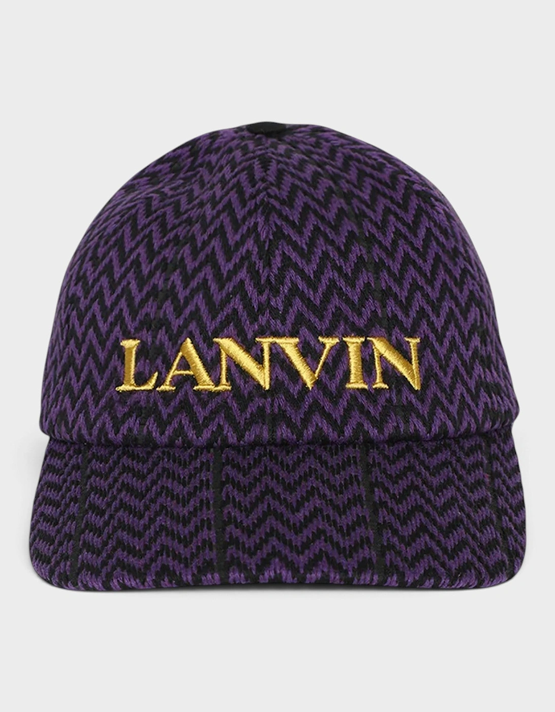 Lanvin Curb Baseball Cap Black Purple
