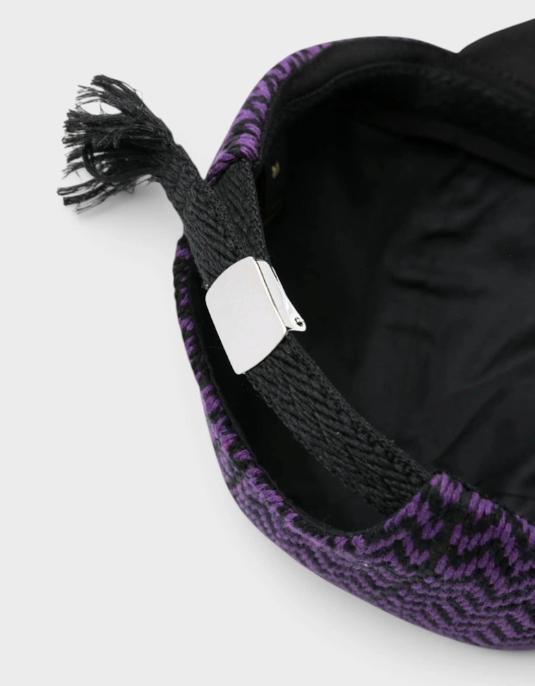 Lanvin Curb Baseball Cap Black Purple