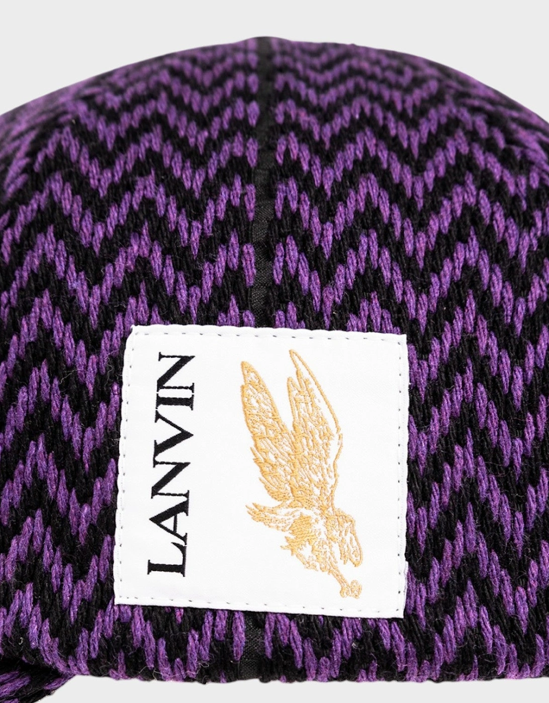 Lanvin Curb Baseball Cap Black Purple