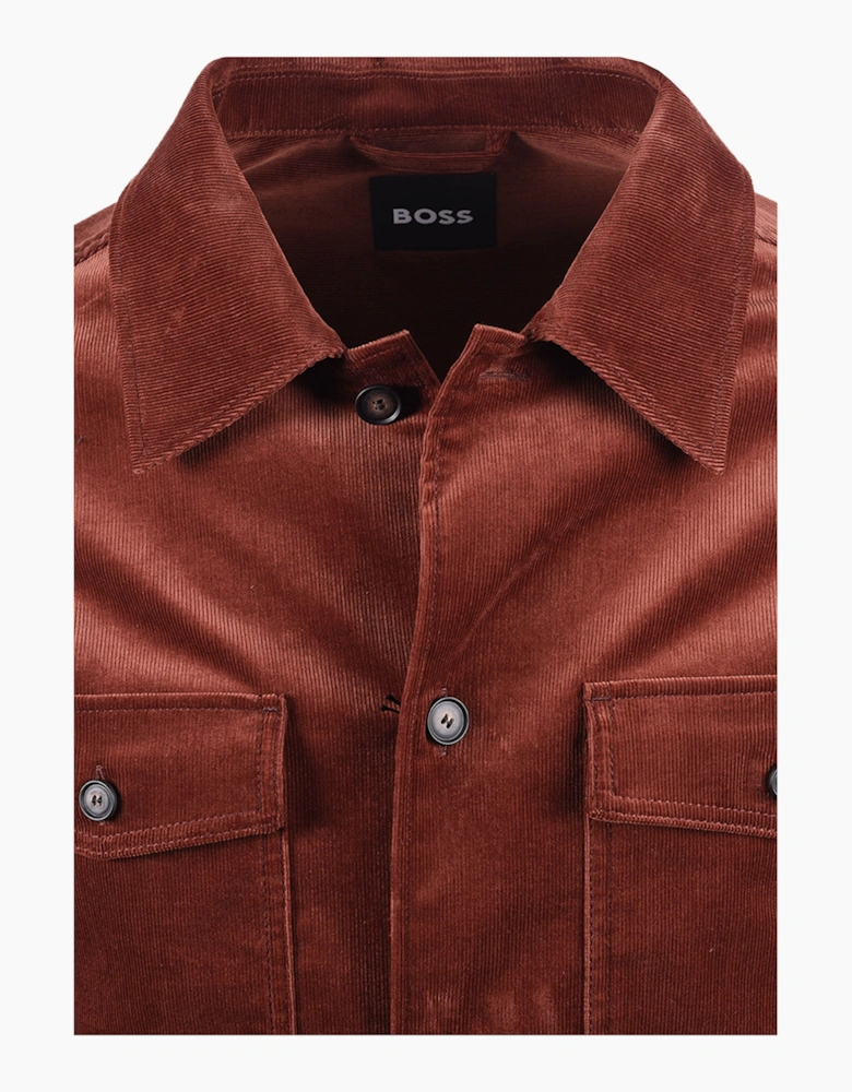 Boss Black BOSS C CARPER CORDUROY OVERSHIRT MEDIUM BROWN