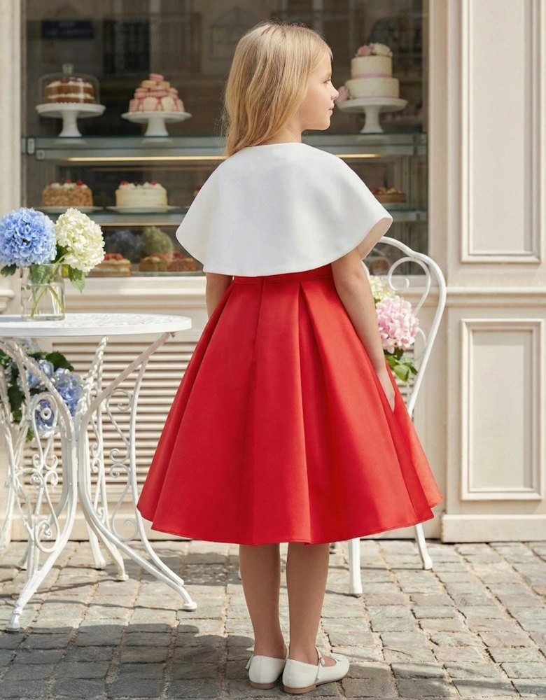 DRESS & Fleur Girls Dress and Bolero Set in Red