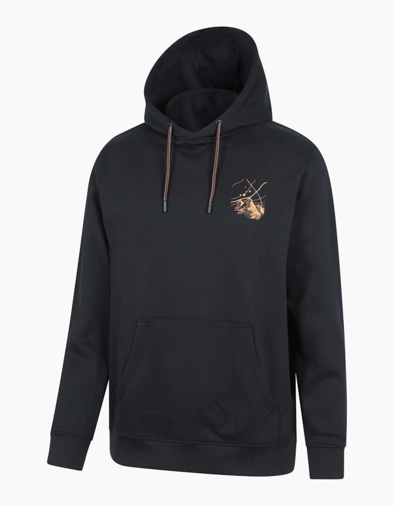 Mountain Warehouse Mens Mountain Cotton Anti-Pilling Travel Drawstring Hoodie