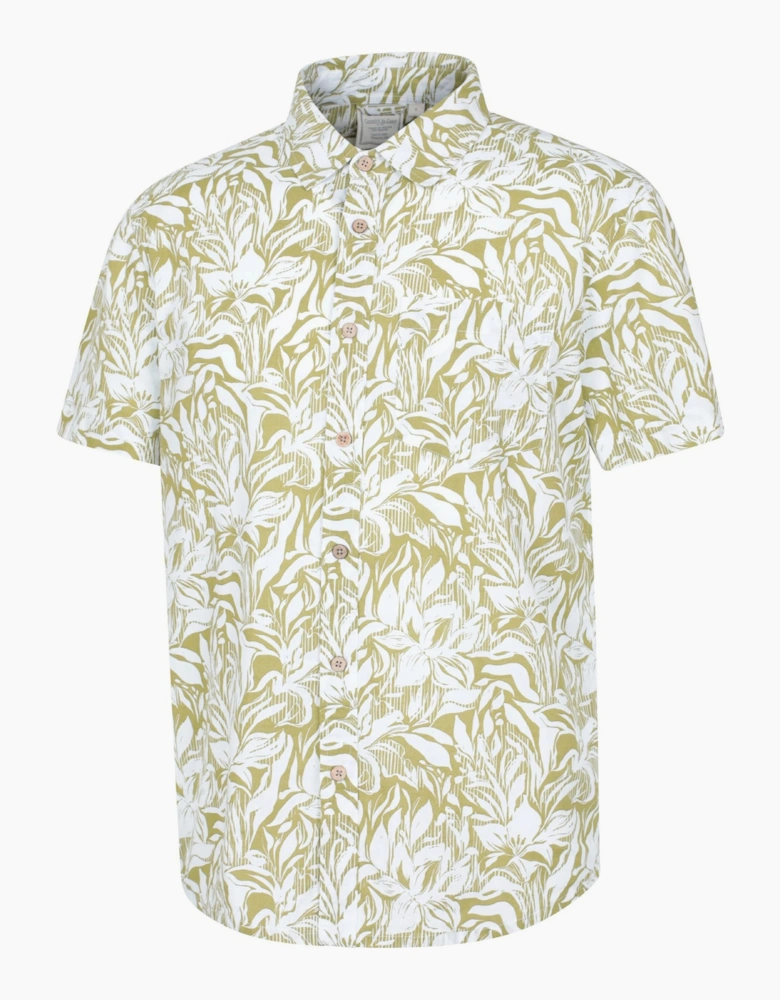 Mountain Warehouse Mens Tropical Cotton Lightweight Loose Fit Short-Sleeved Shirt
