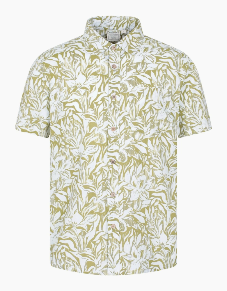 Mountain Warehouse Mens Tropical Cotton Lightweight Loose Fit Short-Sleeved Shirt