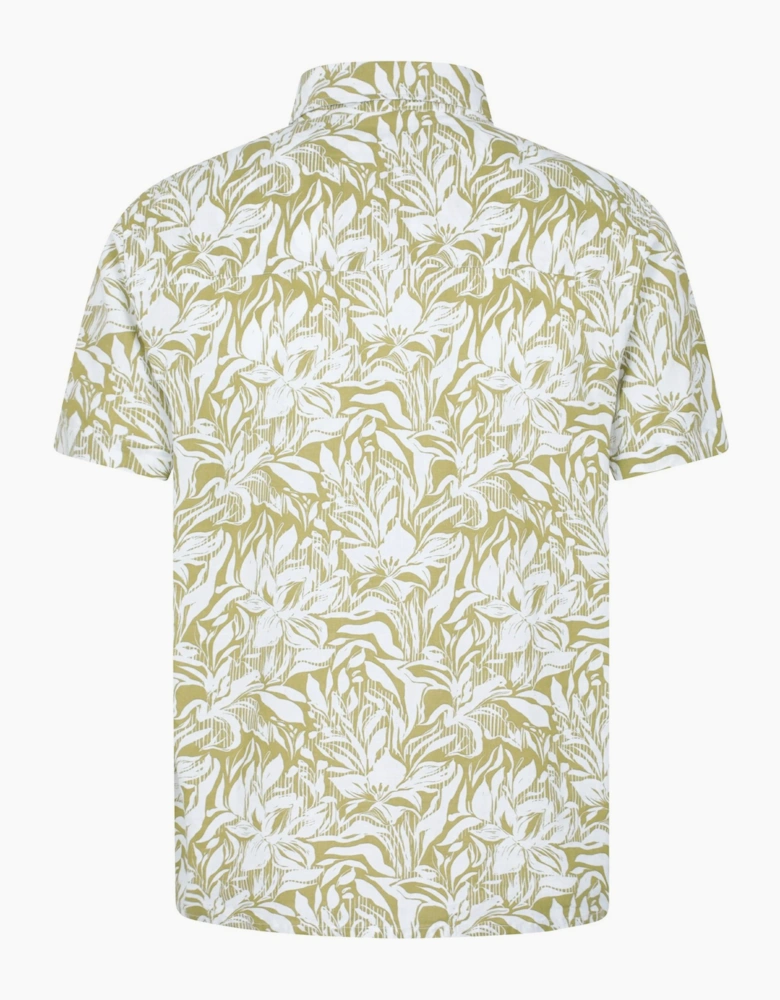Mountain Warehouse Mens Tropical Cotton Lightweight Loose Fit Short-Sleeved Shirt