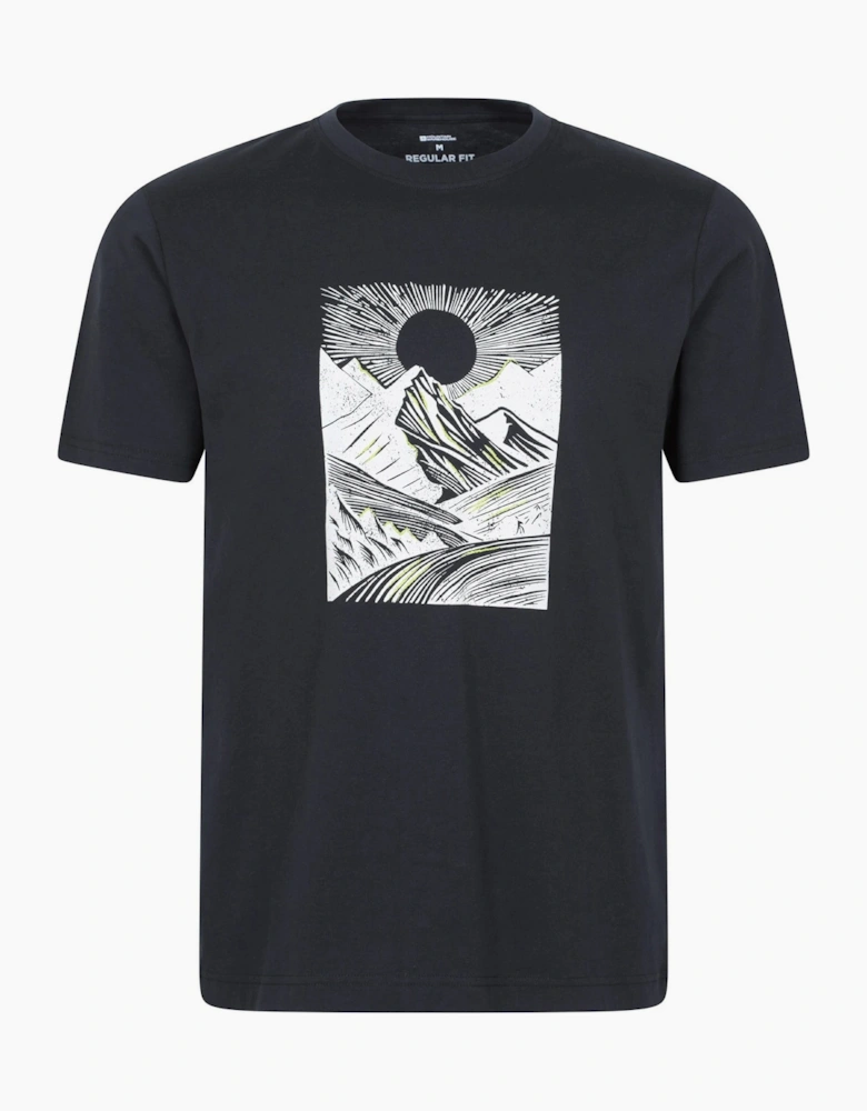 Mountain Warehouse Mens Sunrise Organic Cotton UV Protection Regular Short-Sleeved T-Shirt