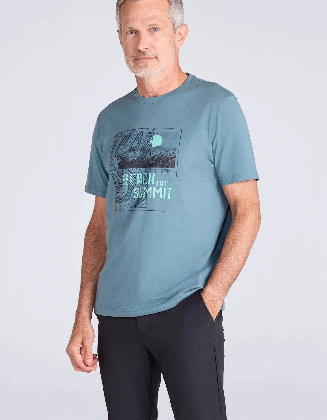 Mountain Warehouse Mens Reach The Summit Lightweight T-Shirt