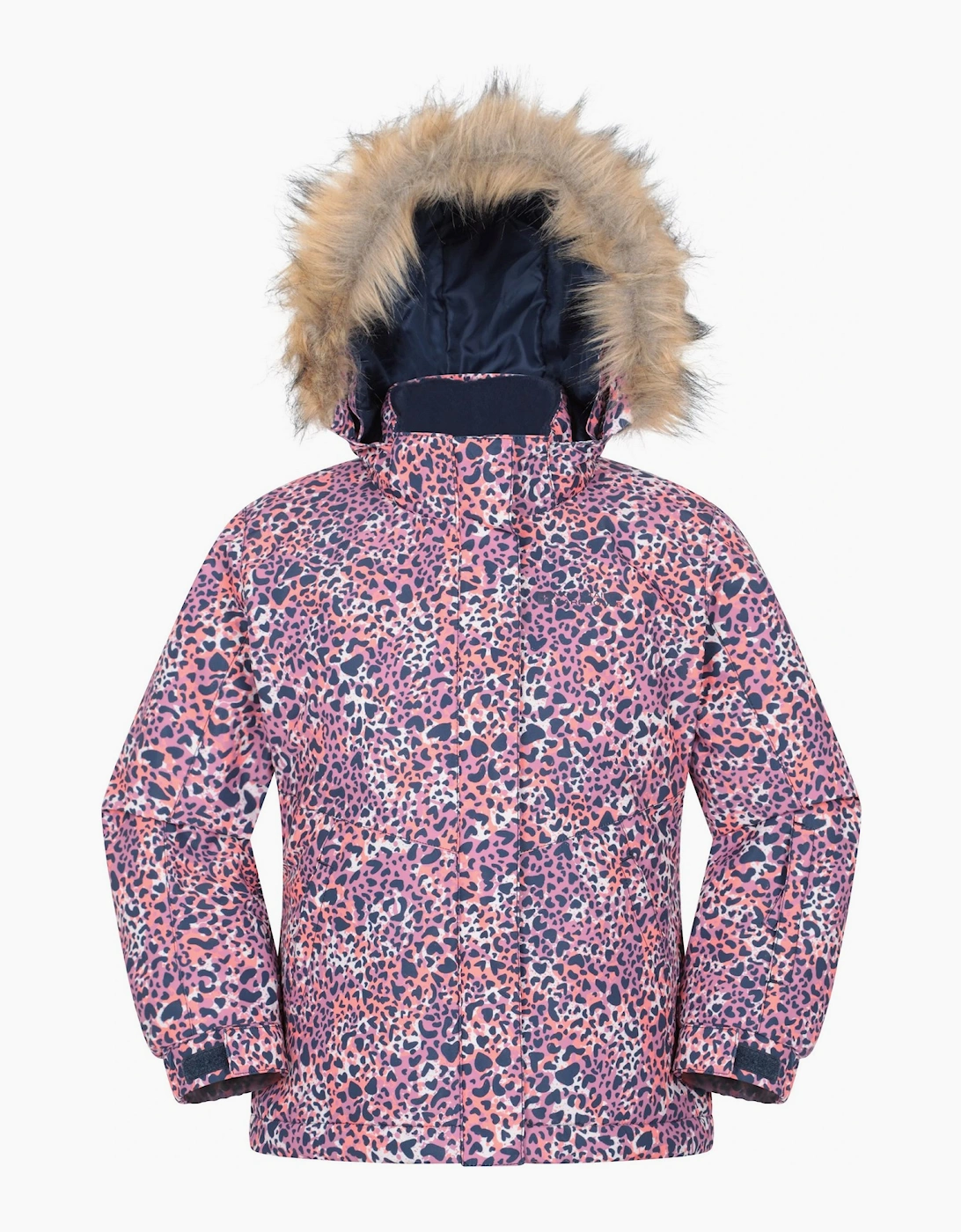 Mountain Warehouse Childrens/Kids Glacial Water Resistant Leopard Print Skiing Ski Jacket