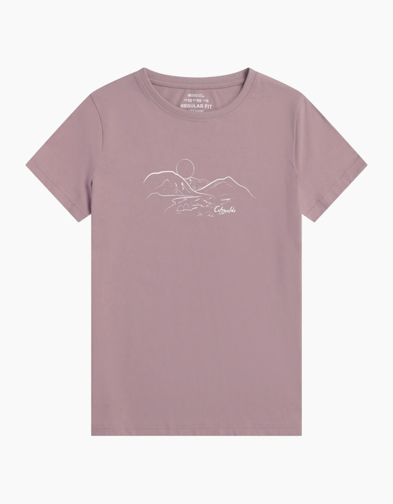 Mountain Warehouse Womens Cotswolds Landscape Cotton T-Shirt