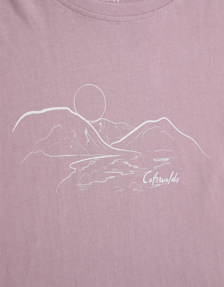 Mountain Warehouse Womens Cotswolds Landscape Cotton T-Shirt