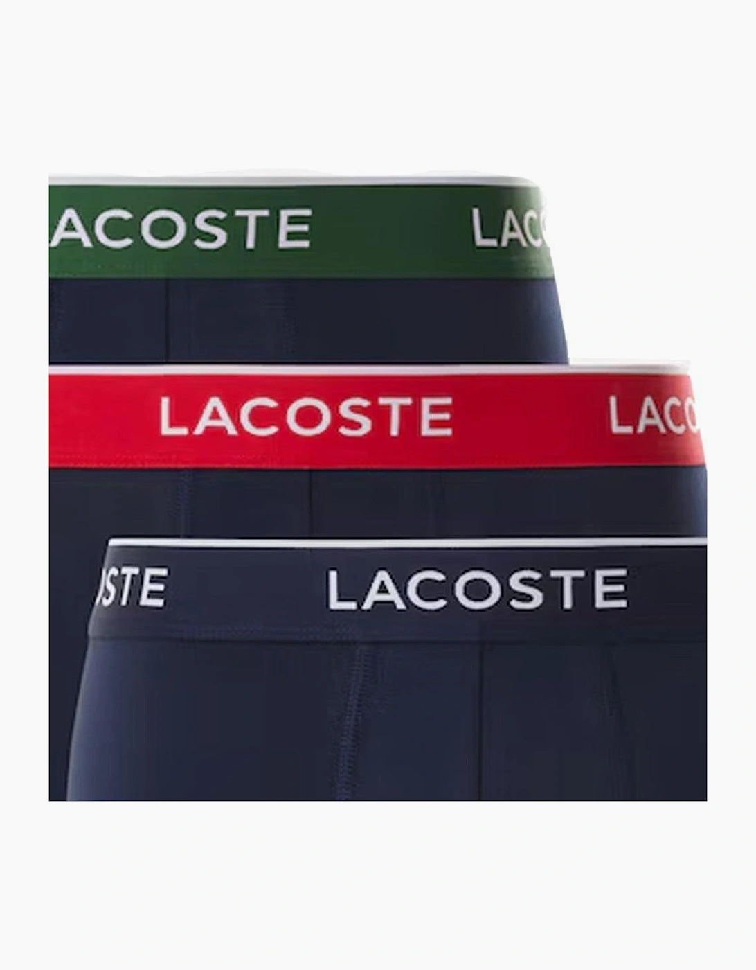Lacoste 3 Pack Cotton Stretch Boxer Briefs Navy/Multi