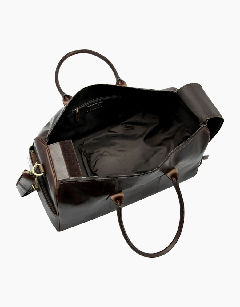 LOAKE DEVON OVERNIGHT BAG DARK BROWN