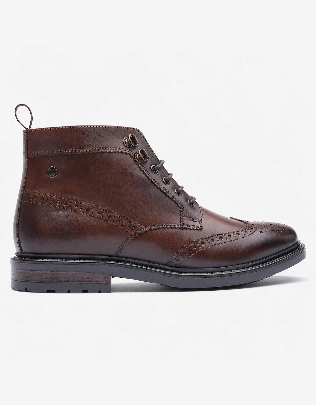 Base London FOSTER TOE CAP BOOT Mens Ankle Boots Brown