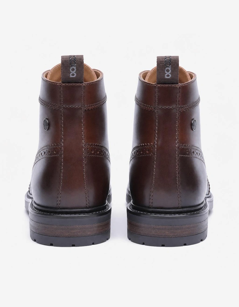 Base London FOSTER TOE CAP BOOT Mens Ankle Boots Brown