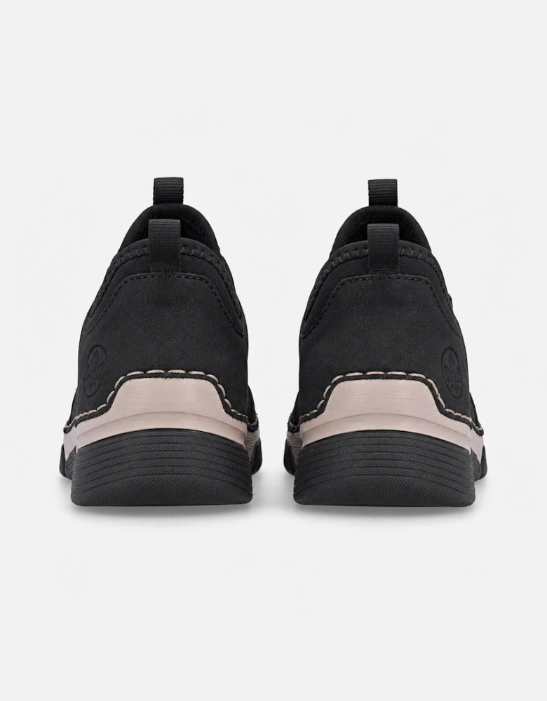 Rieker 45976 Womens Slip-On Trainers Black