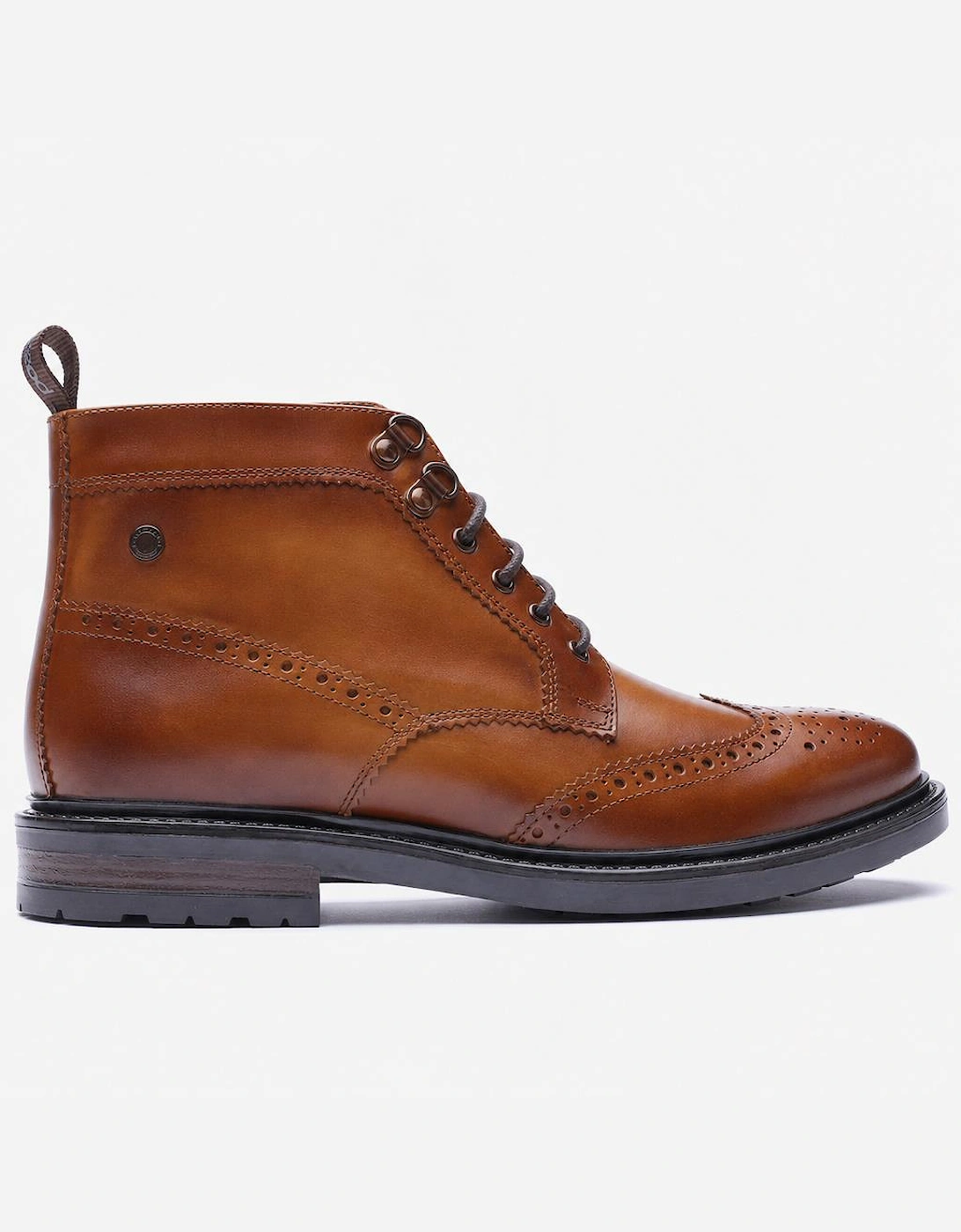 Base London FOSTER TOE CAP BOOT Mens Ankle Boots Tan
