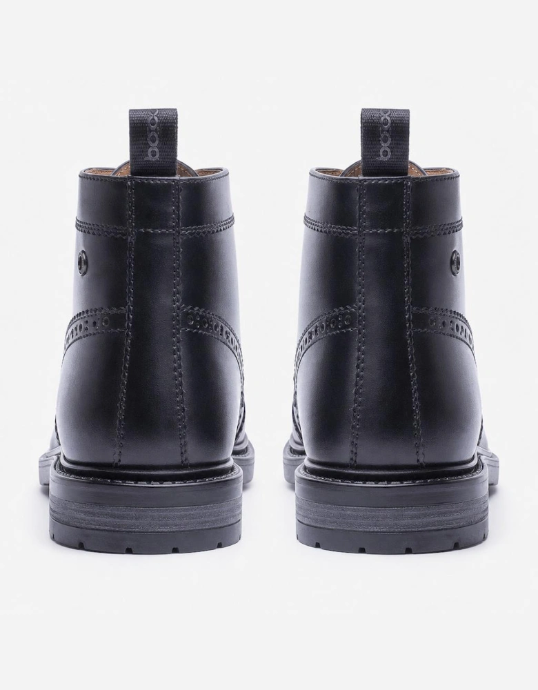 Base London FOSTER TOE CAP BOOT Mens Ankle Boots Black