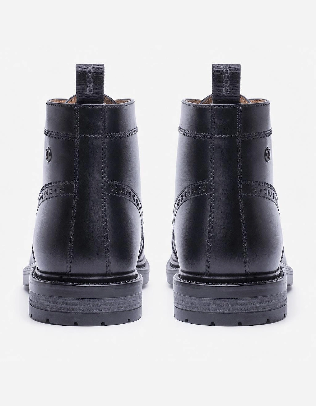 Base London FOSTER TOE CAP BOOT Mens Ankle Boots Black