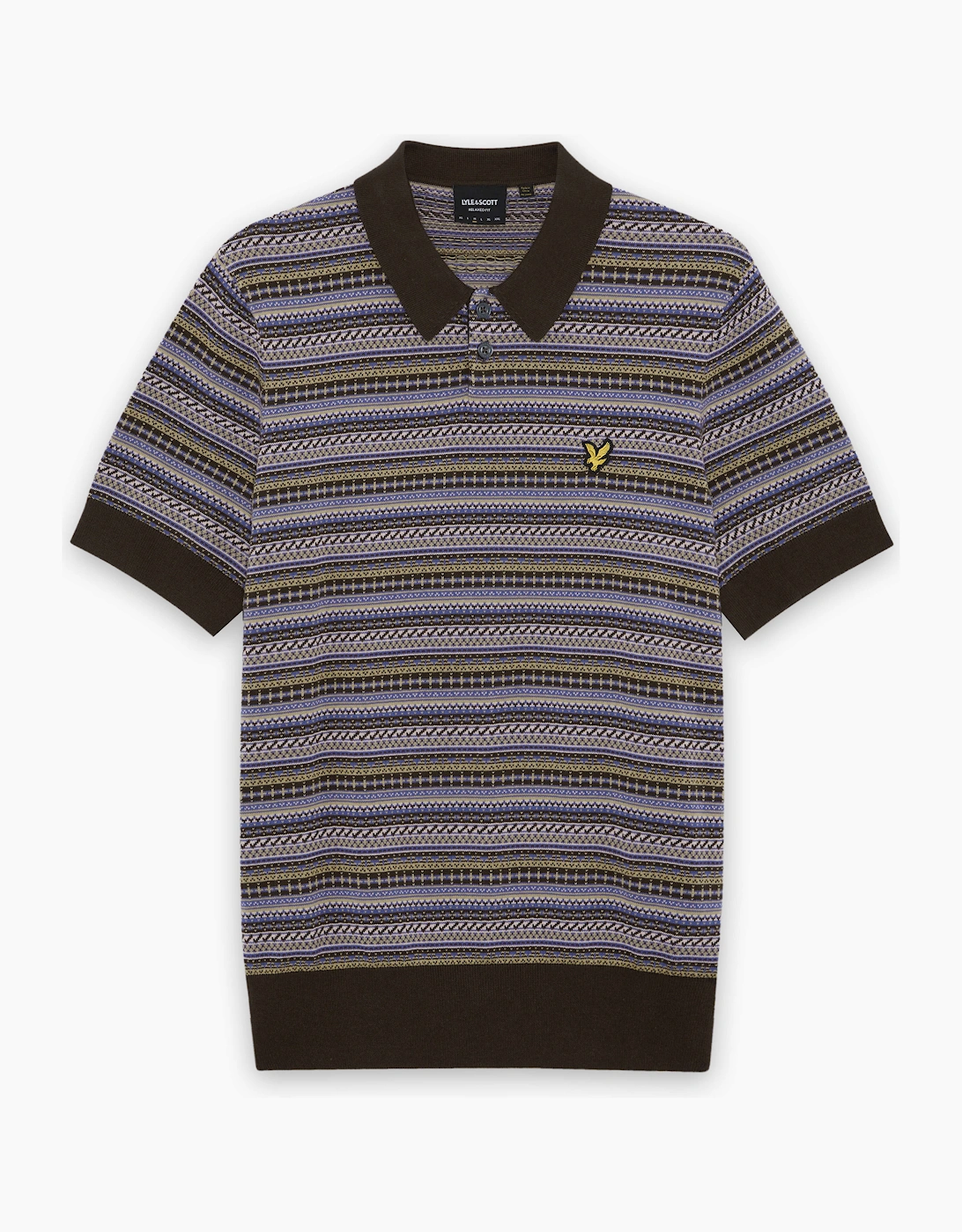 Fair Isle Knitted Polo Shirt