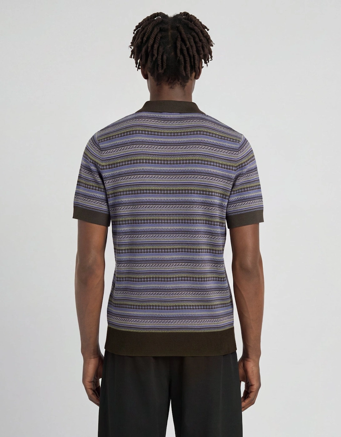 Fair Isle Knitted Polo Shirt