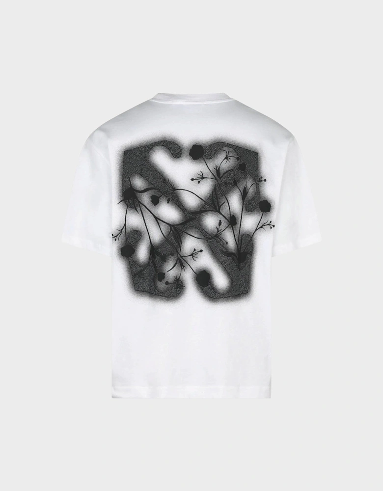 Flower Arrow Skate Short Sleeve T Shirt White